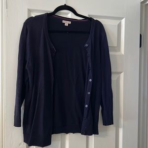 Merona Navy Cardigan Size L